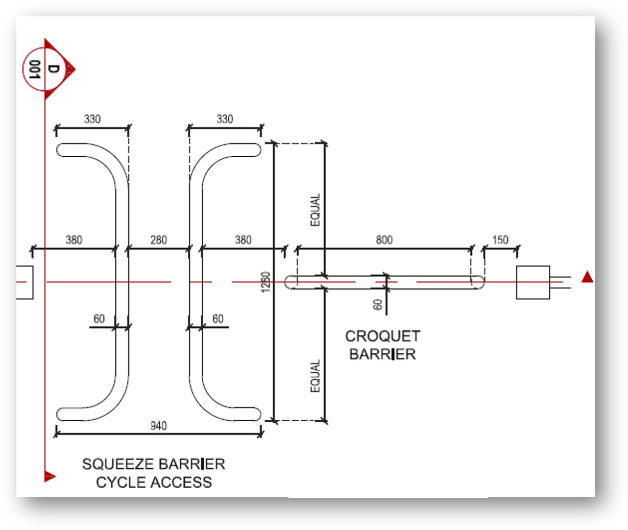 Squeeze Barrier Dimensions - Plan View